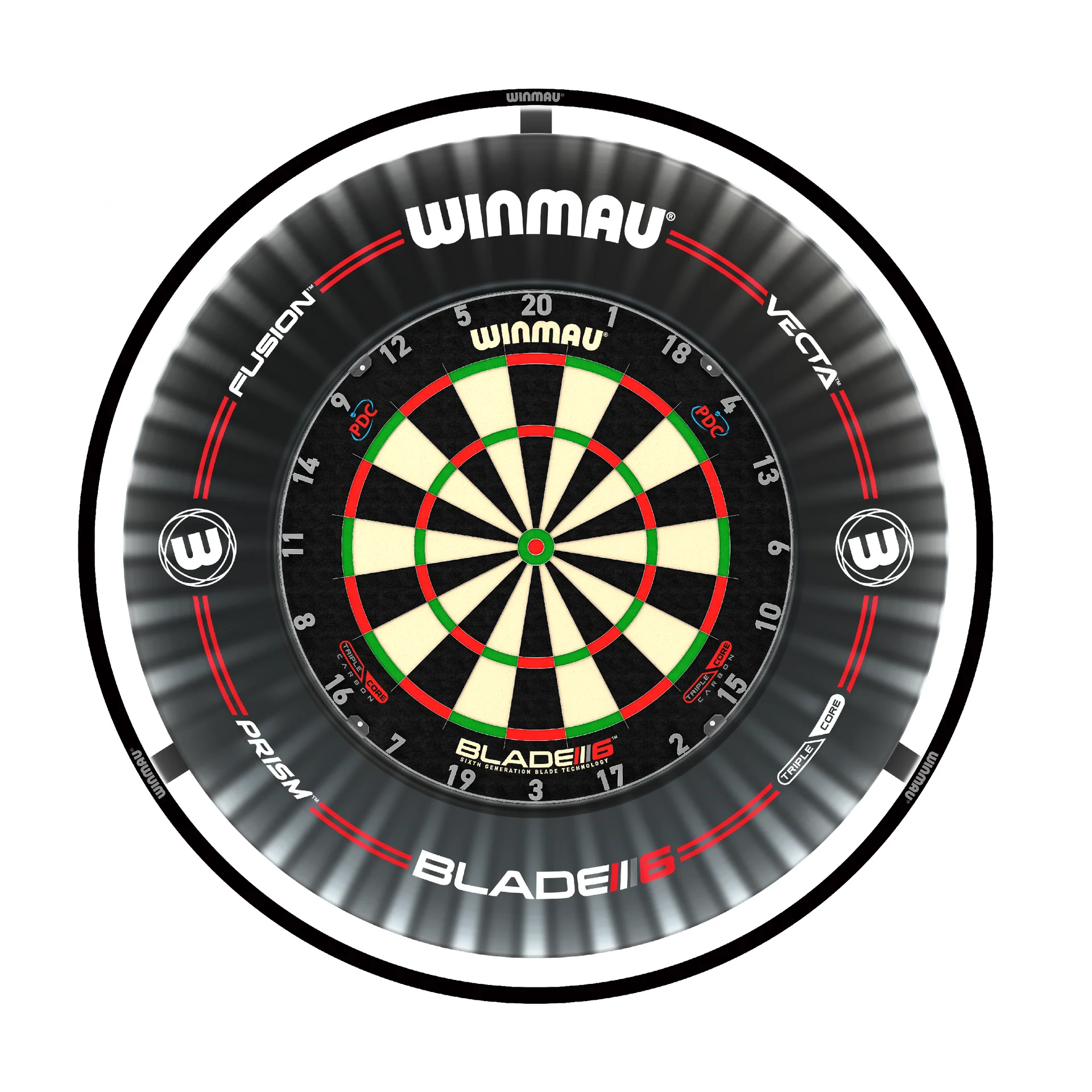 Plasma Dartboard Light & Black Proline Surround Bundle