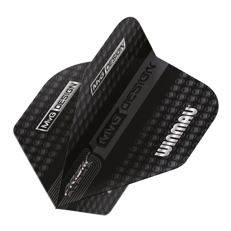 MVG Winmau Logo Black & Grey Prism Alpha Standard Flight