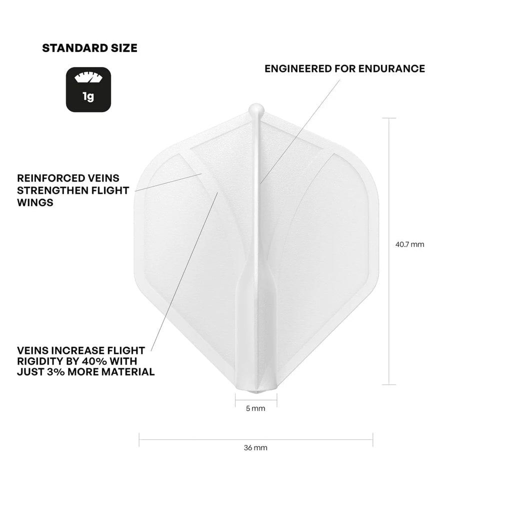 Airfoil Molded Dart Flight Set-Clear