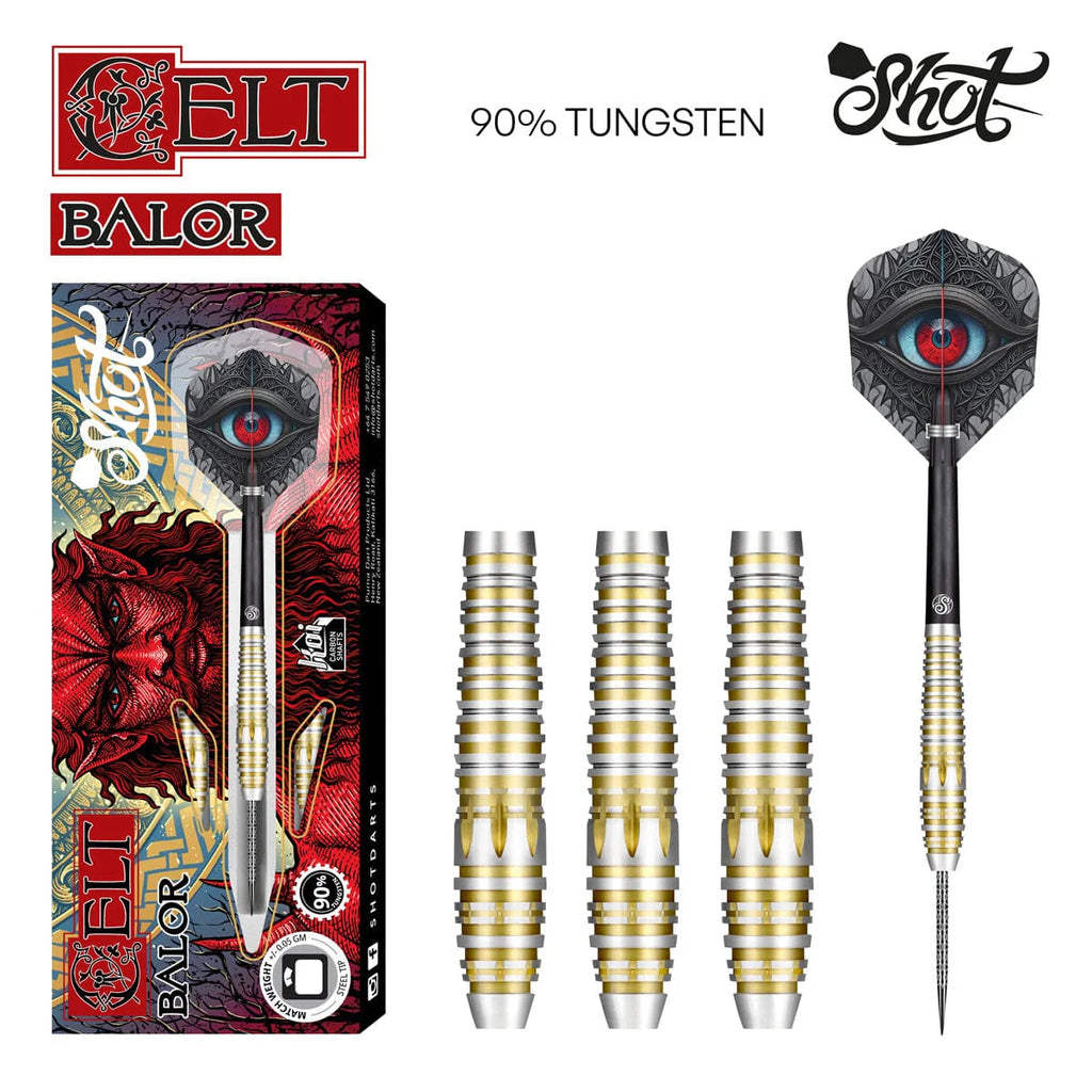 Celt Balor Steel Tip Dart Set-90% Tungsten Dart Barrels