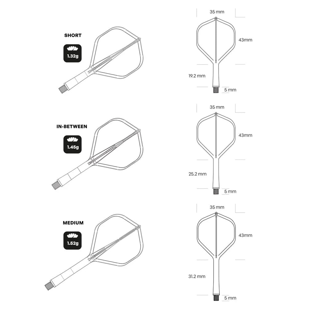 Flight Deck-One Piece Dart Flight and Shaft System Red