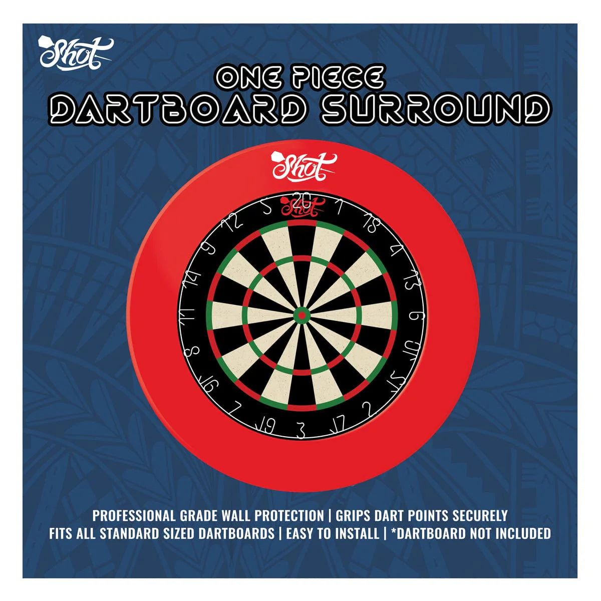 One Piece Dartboard Surround- Red
