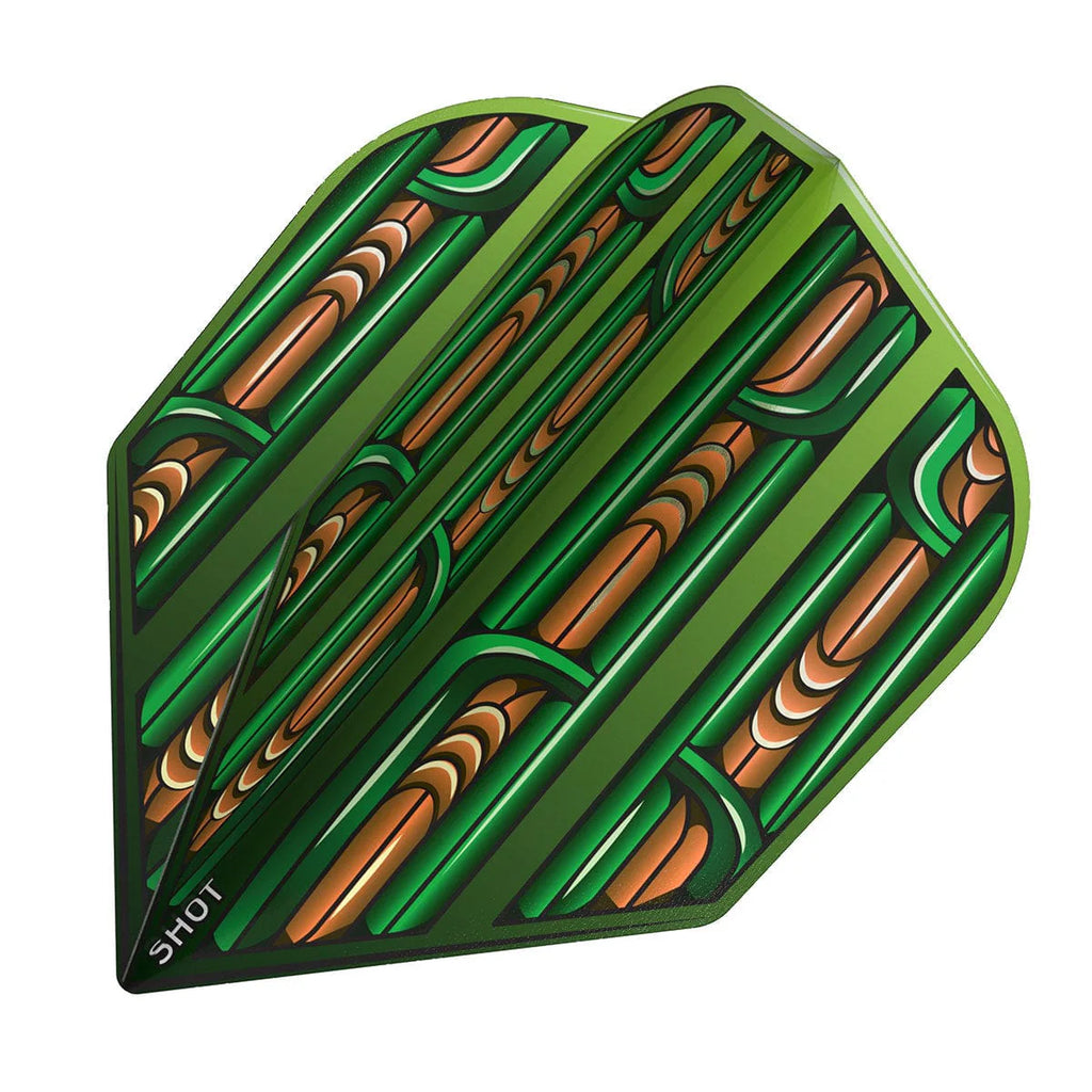 Warrior Rutene Dart Flight Set- Small Standard Green