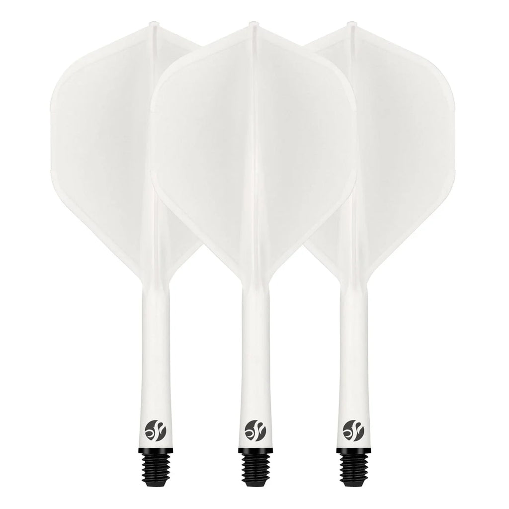 Flight Deck-One Piece Dart Flight and Shaft System White