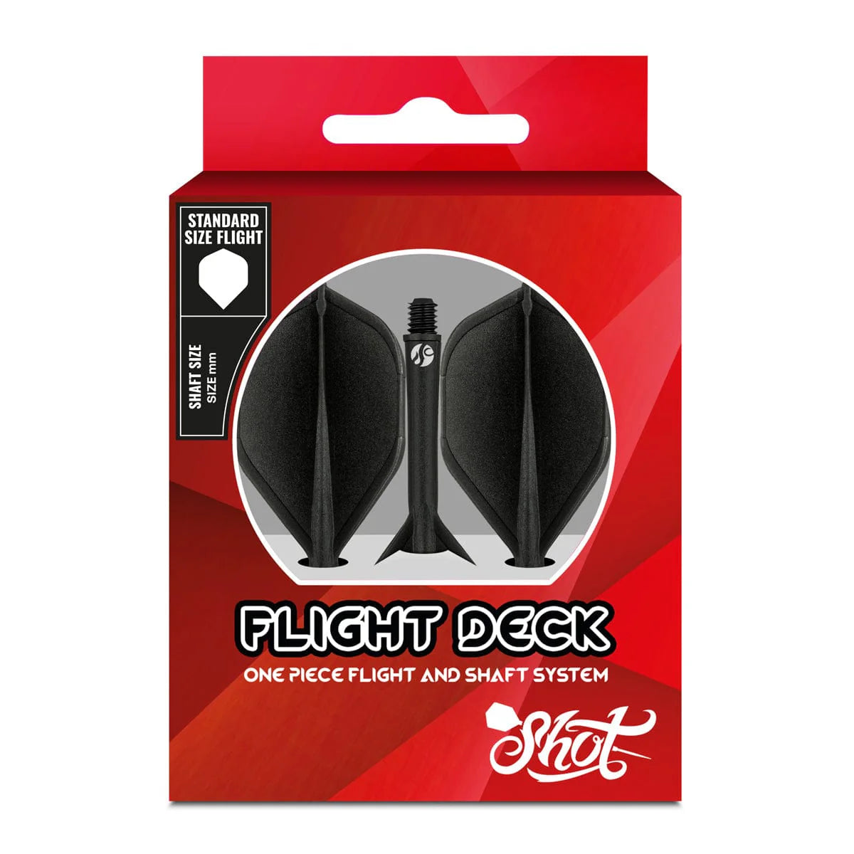 Flight Deck-One Piece Dart Flight and Shaft System - Black