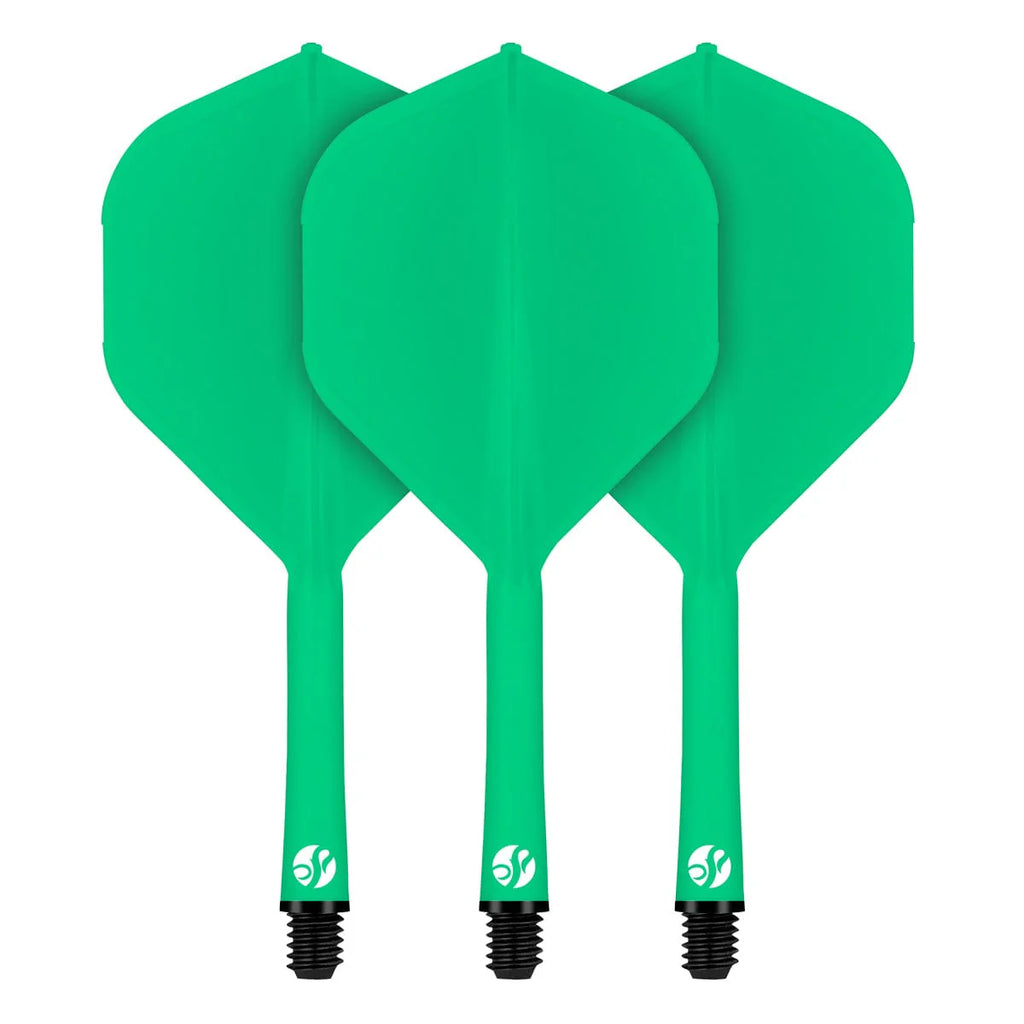 Flight Deck-One Piece Dart Flight and Shaft System Green