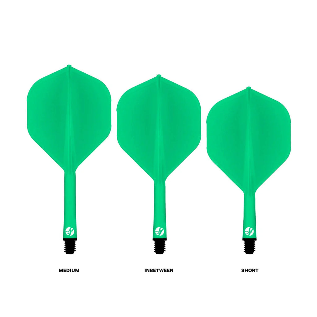 Flight Deck-One Piece Dart Flight and Shaft System Green
