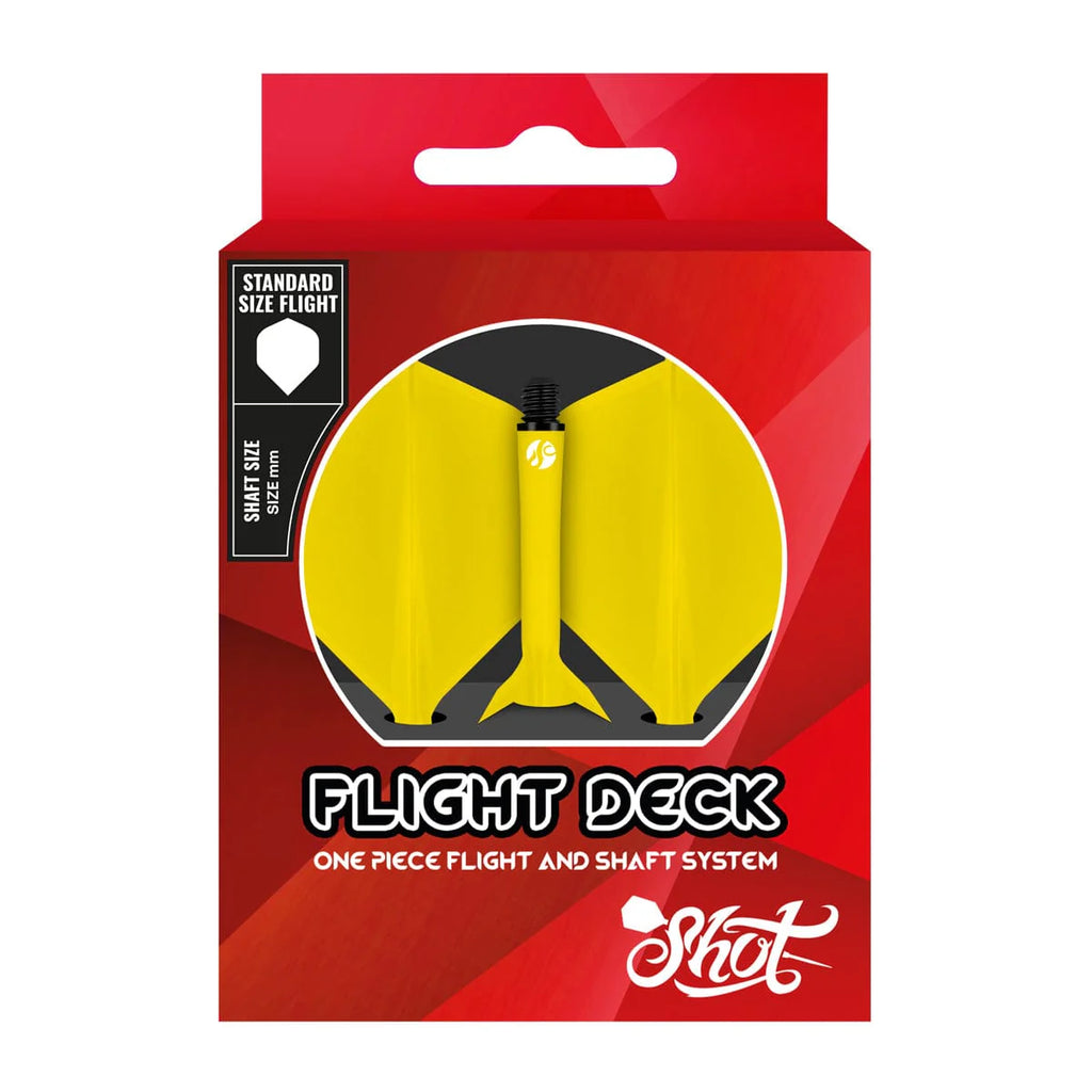Flight Deck-One Piece Dart Flight and Shaft System-Yellow