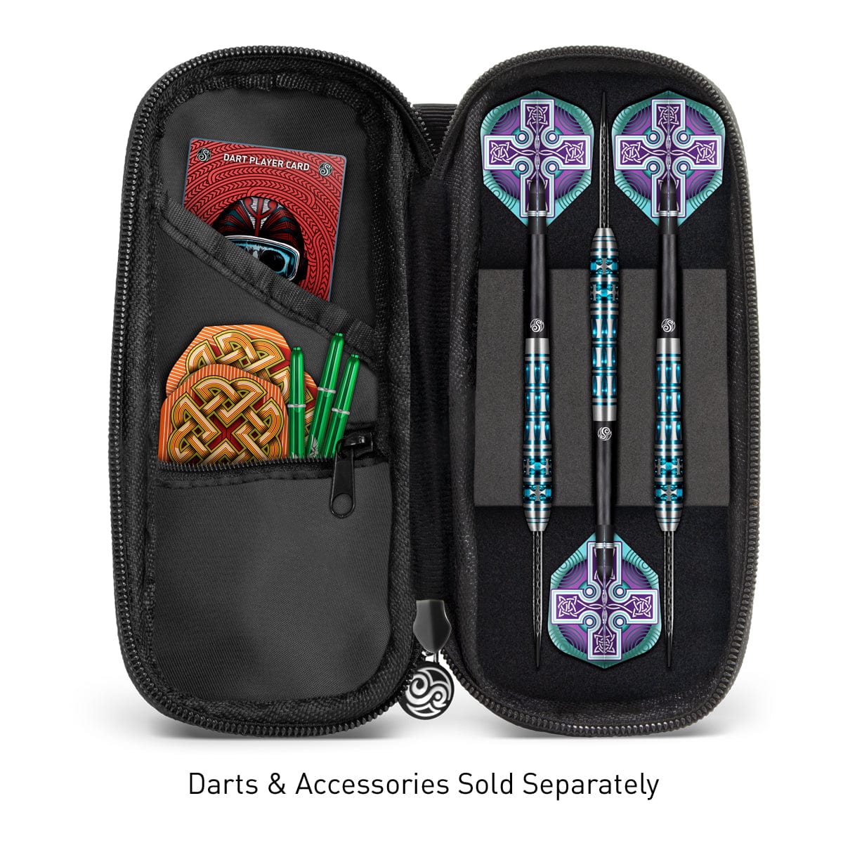 Shot Slim Tactical Dart Case-One Set Dart Wallet - Black