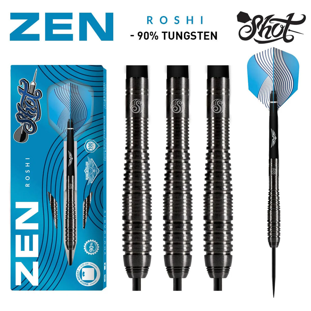 Zen Roshi Steel Tip Dart Set-90% Tungsten Barrels