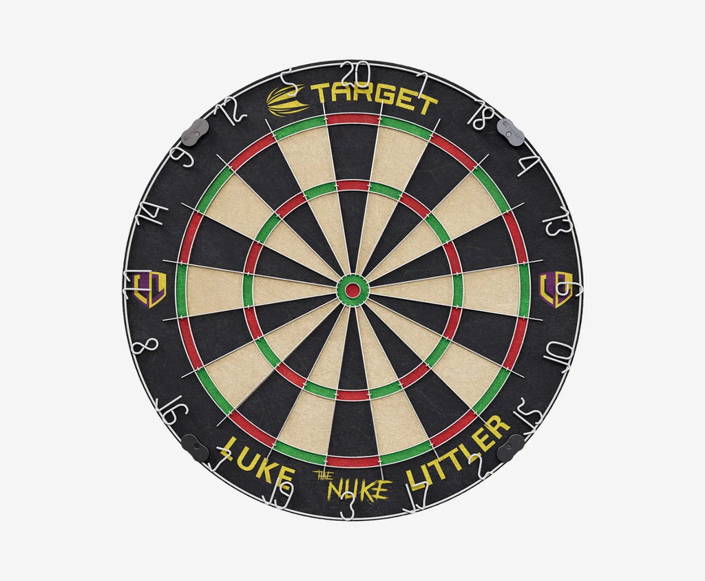 TARGET LUKE 'THE NUKE' LITTLER  DART BOARD SET