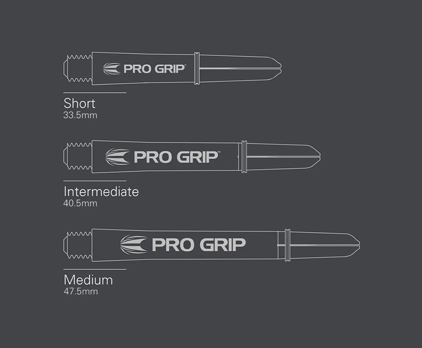TARGET DARTS 3X SETS OF PRO GRIP SHAFT