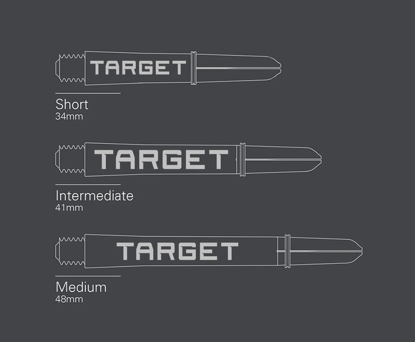 TARGET PRO GRIP  TAG BAGGED SHAFT SET OF 3